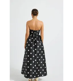 Pasduchas Dottie Strapless Midi Dress Black/Cream Size AU 10 for rent on The Volte - image 3