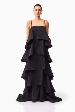 Elliatt Tilly 5 Tiered Maxi in Black for rent on The Volte - image 1