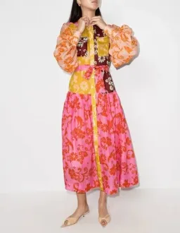 Alemais Luis Dress Multi Patchwork Dress for rent on The Volte - image 2