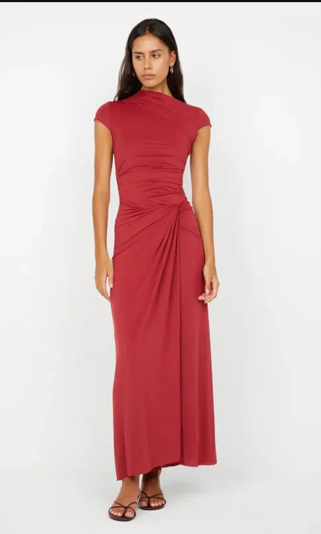 Bec and Bridge Susie Maxi Twist Dress in Cherry Red Size 8 AU / S for rent on The Volte - main image