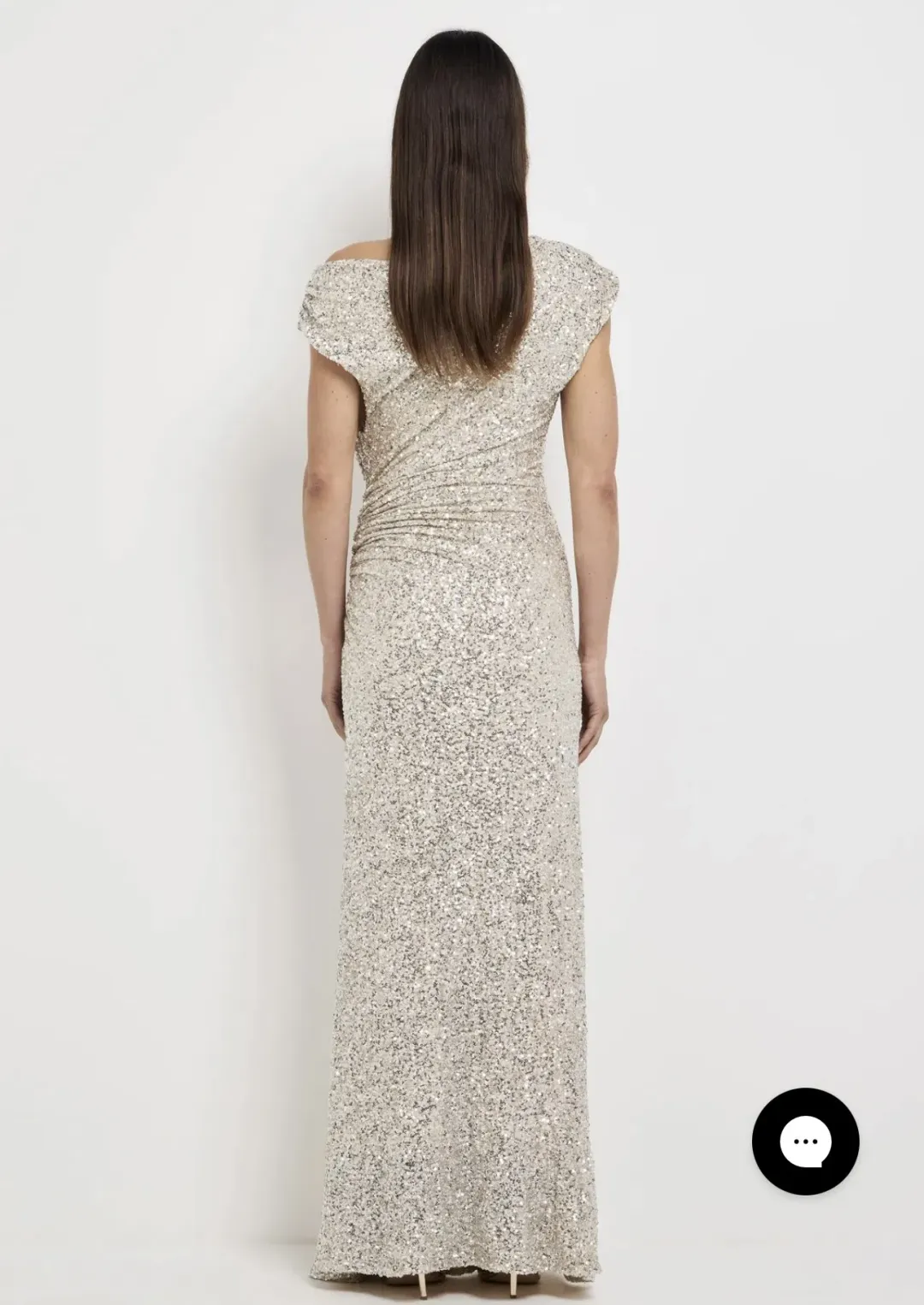SHEIKE MARTINA MAXI DRESS SILVER SZ14 for rent on The Volte - main image