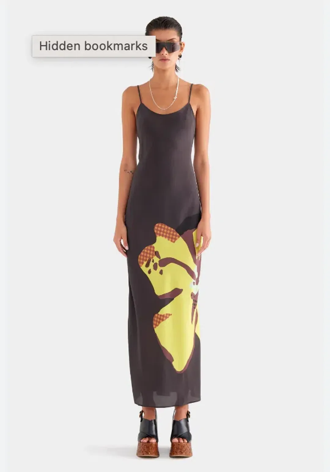 Venroy Hibiscus Sheer Silk Slip Dress for rent on The Volte - main image