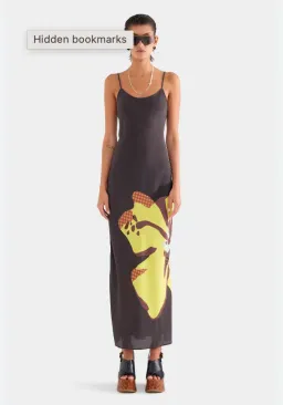 Venroy Hibiscus Sheer Silk Slip Dress for rent on The Volte - image 1