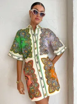 Alemais Trippy Troppo Mini Dress in Multi Size 8 for rent on The Volte - image 3