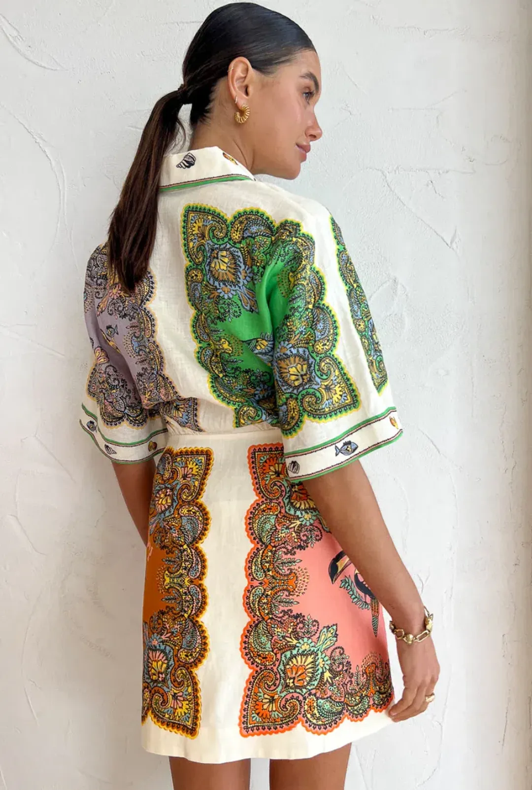 Alemais Trippy Troppo Mini Dress in Multi Size 8 for rent on The Volte - main image