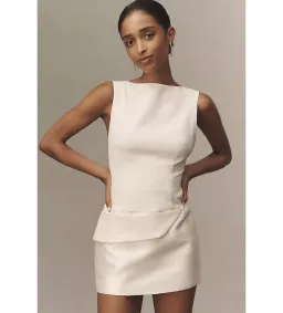 Rachel Gilbert Rikki Sleeveless Mini Dress in Ivory Size AU10 for rent on The Volte - image 1
