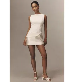 Rachel Gilbert Rikki Sleeveless Mini Dress in Ivory Size AU10 for rent on The Volte - image 3