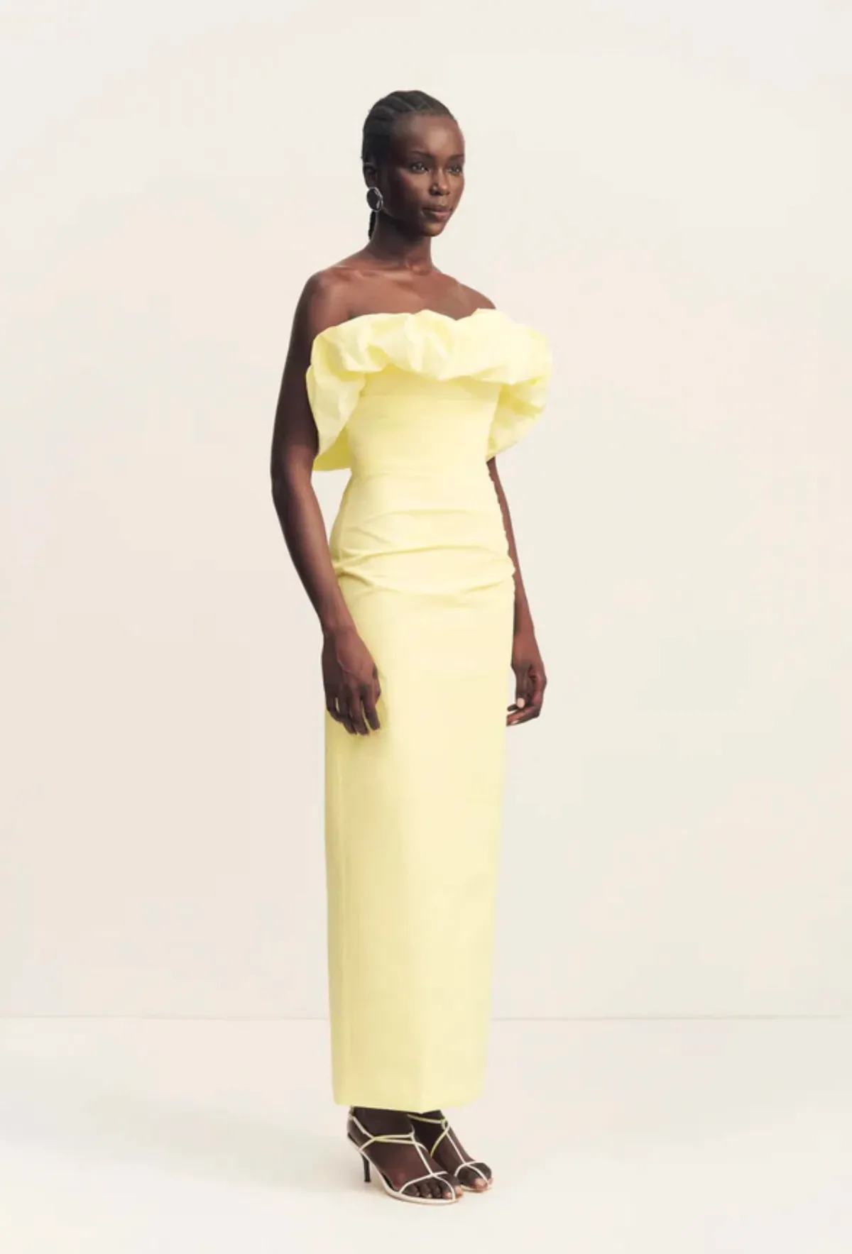 Campbell Strapless Bubble Maxi Dress - Lemonade for rent on The Volte - main image