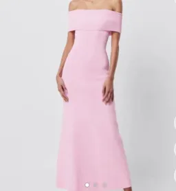 Mossman Monaco off shoulder pink dress for rent on The Volte - image 3