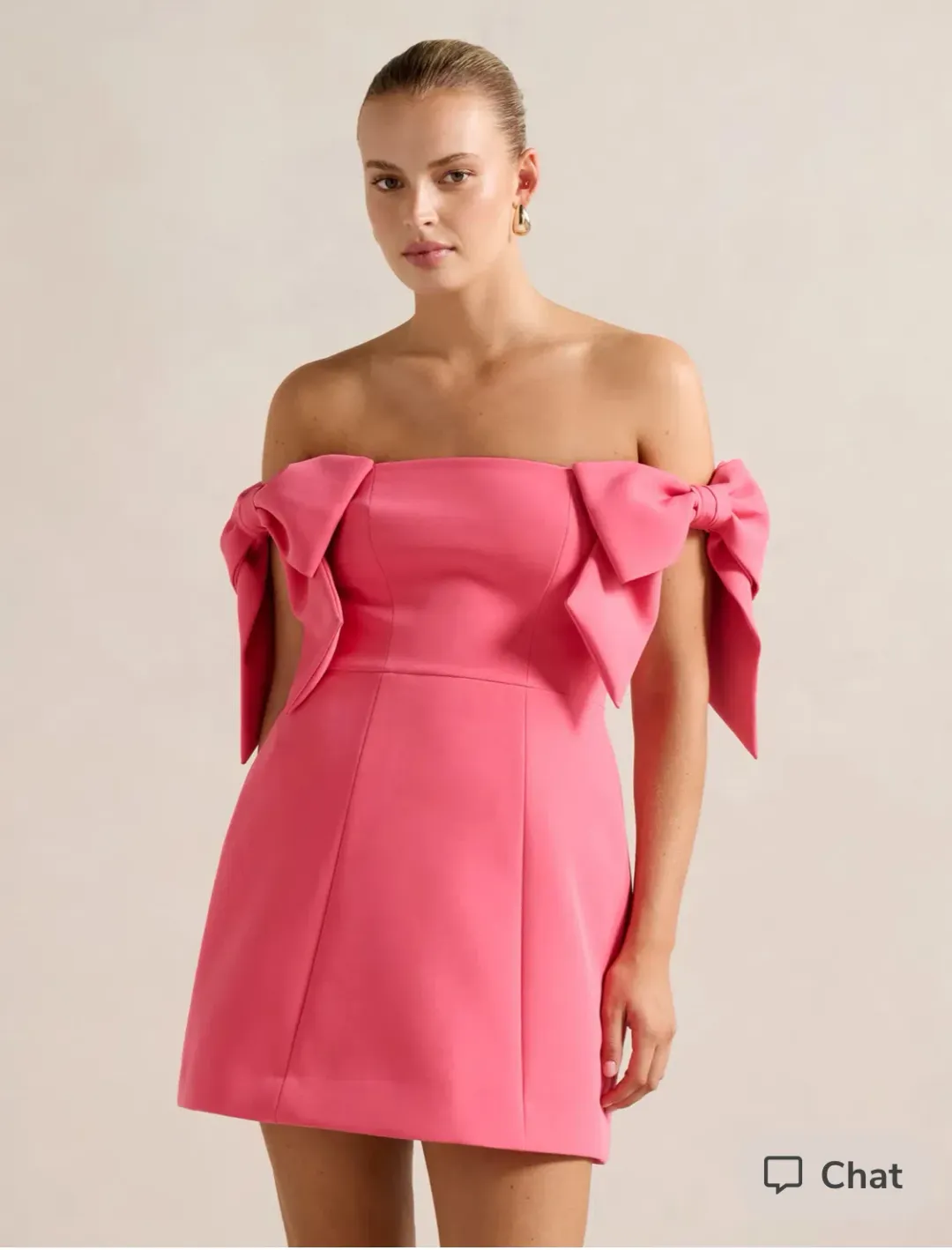 Forever New - Adalyn Mini Bow Dress Hot Pink Size 12 for rent on The Volte - main image