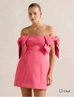 Forever New - Adalyn Mini Bow Dress Hot Pink Size 12 for rent on The Volte - image 1