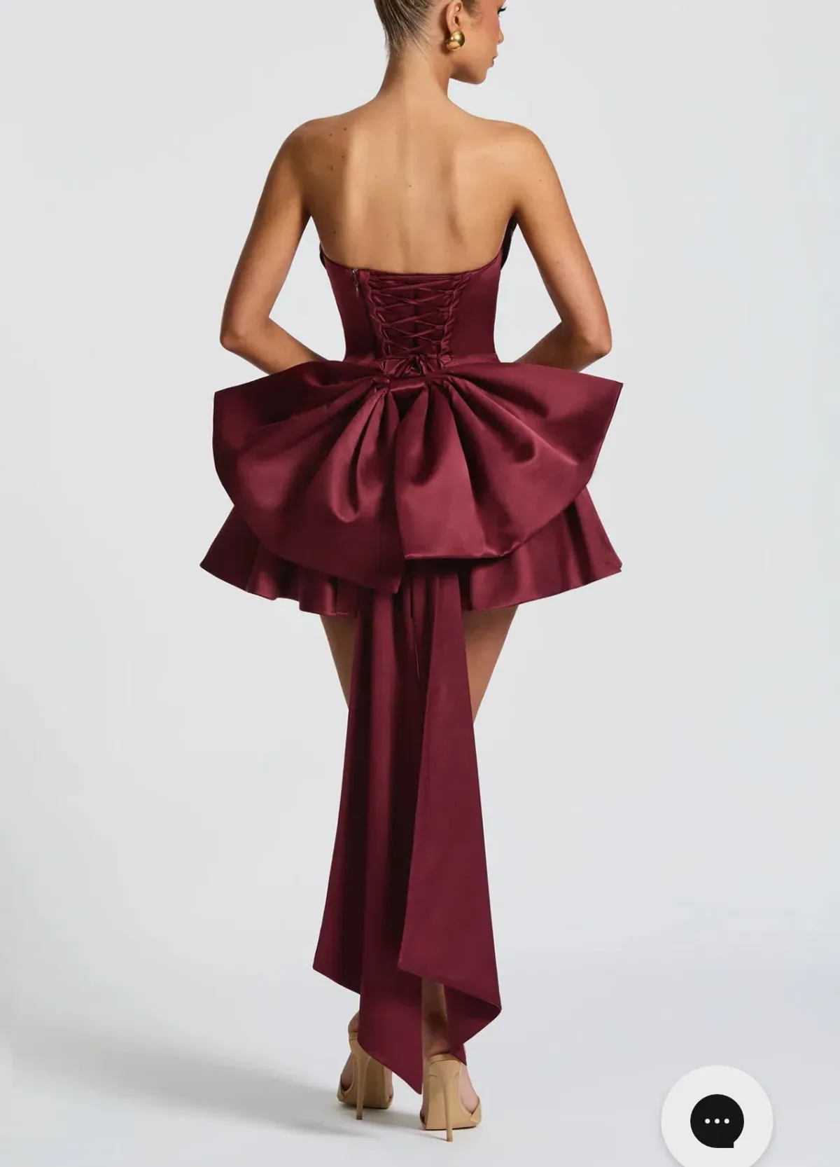 Baby Boo - Trinity Mini Dress Burgundy Size 12 - Image 3