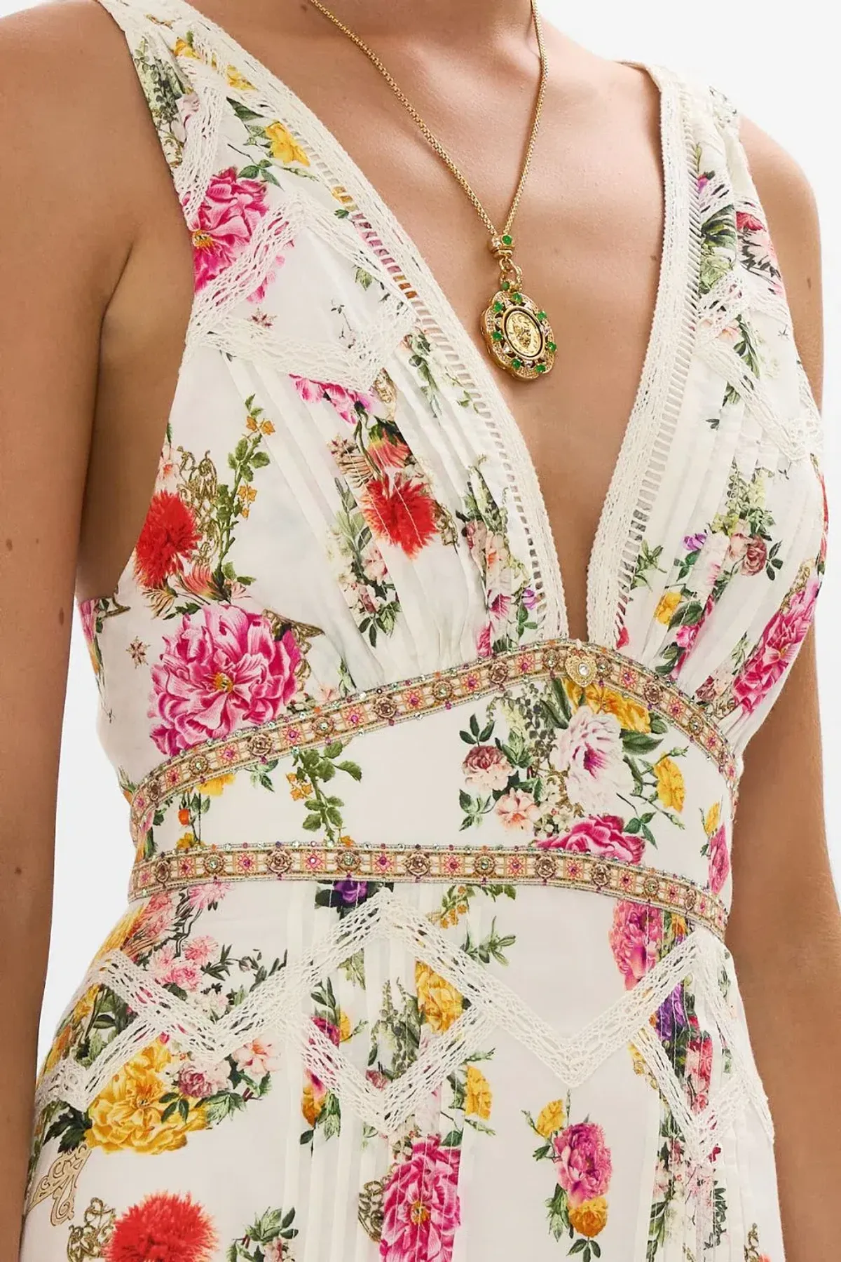 Camilla Tiered Ruffle Hem Dress Egyptian Rose (M/AU 12) - Image 6