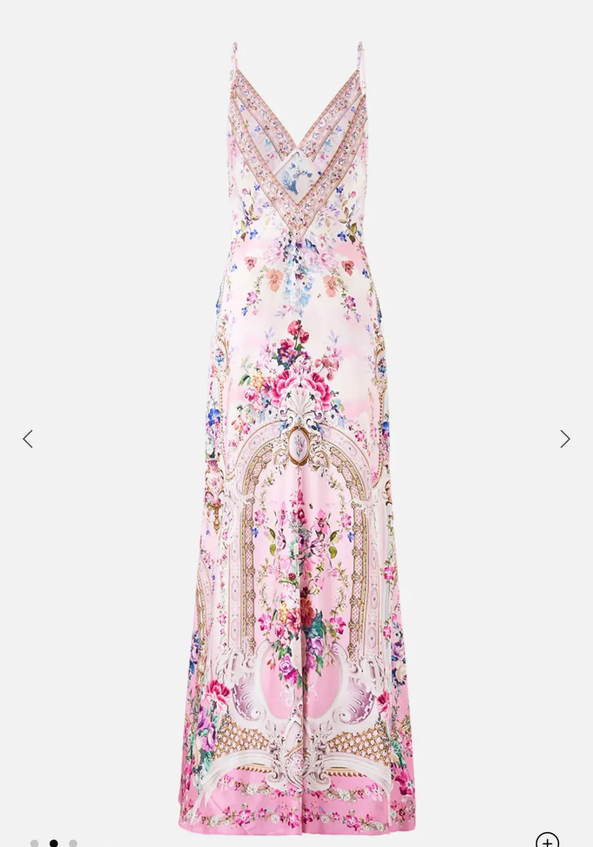 Camilla V-Neck Long Bias Slip Dress With Train Size M - Image 4