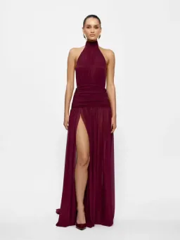 Effie Kats Verity Maxi Gown Burgundy Size M / AU 10 for rent on The Volte - image 1