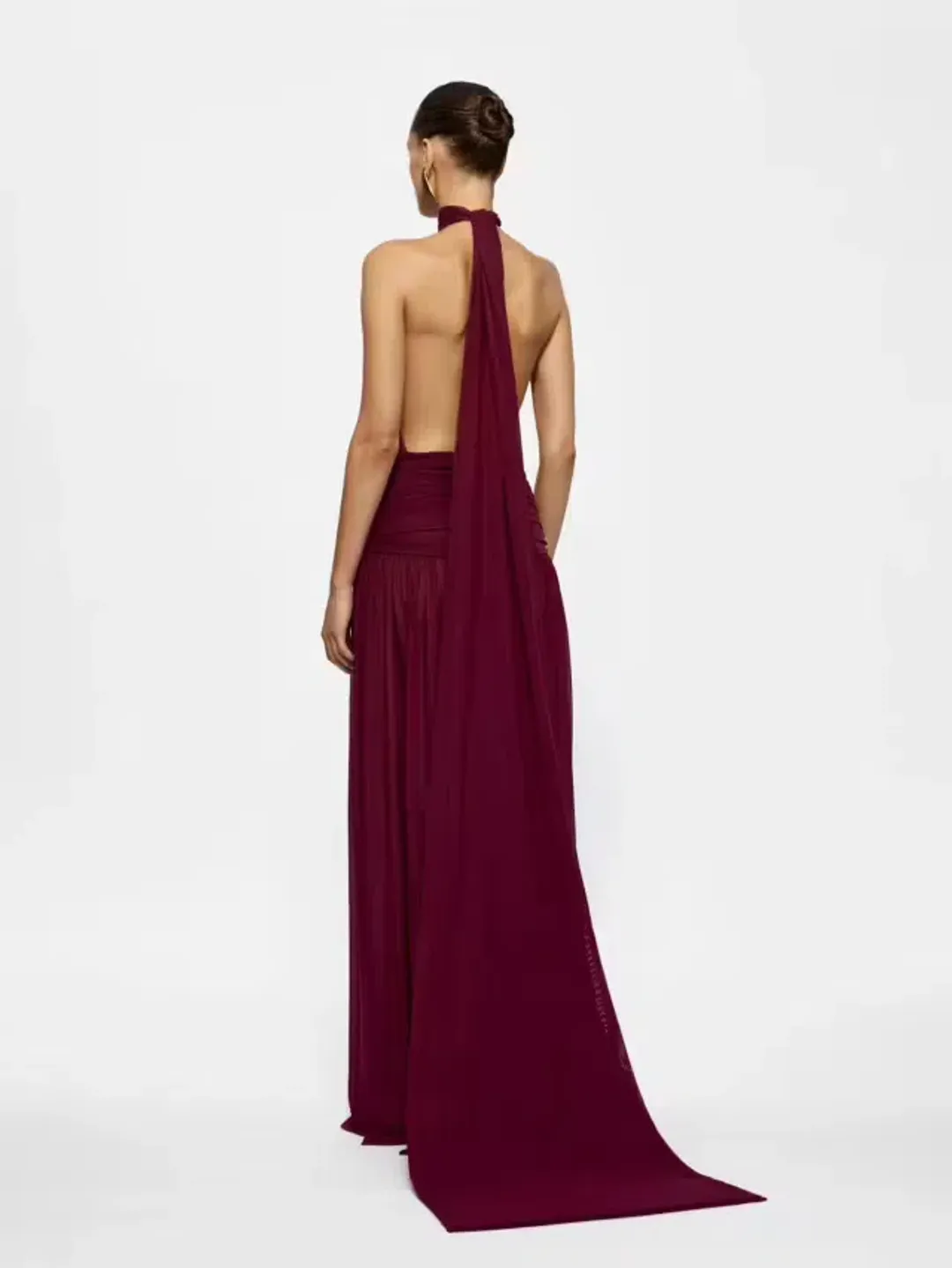 Effie Kats Verity Maxi Gown Burgundy Size M / AU 10 for rent on The Volte - main image