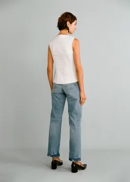 Lovaan Demi Top Recycled Poly Taffeta White Size 8 for rent on The Volte - image 4