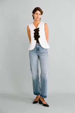 Lovaan Demi Top Recycled Poly Taffeta White Size 10 for rent on The Volte - image 1