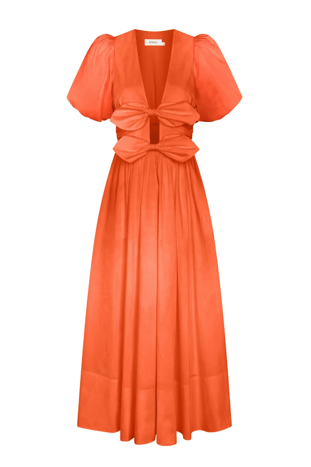 Lovaan Devon Dress Coral Size 14 for rent on The Volte - main image