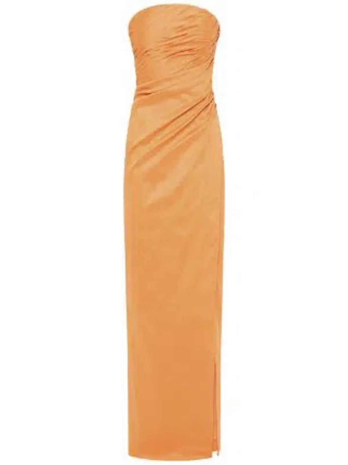 Rachel Gilbert Mira Strapless Gown Orange Amber Size 8 - Image 4