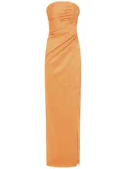 Rachel Gilbert Mira Strapless Gown Orange Amber Size 8 for rent on The Volte - image 4
