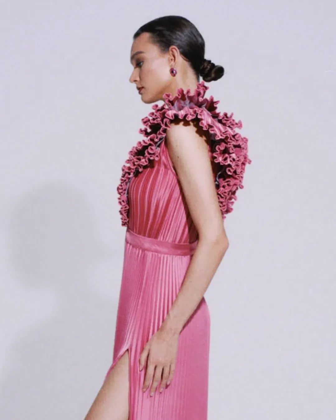 Tuileries Split Gown Size 6 in Dusty Pink for rent on The Volte - main image