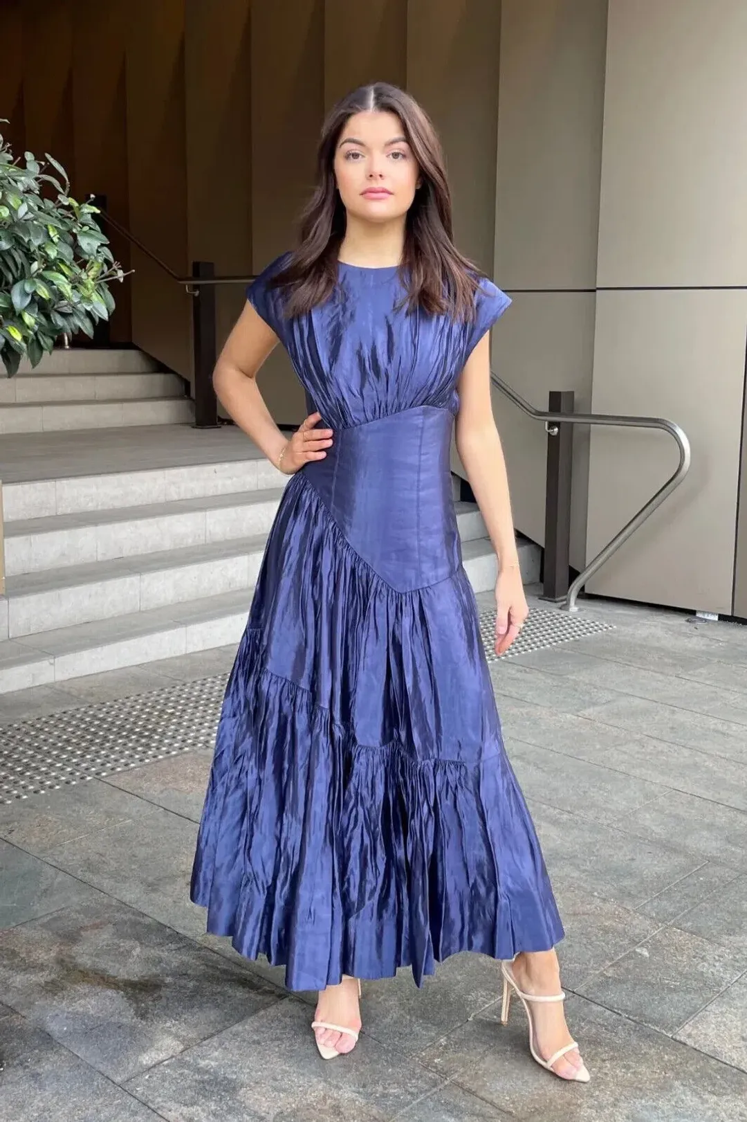 Aje Serendipity Reflection Midi Dress; size 12 for rent on The Volte - main image