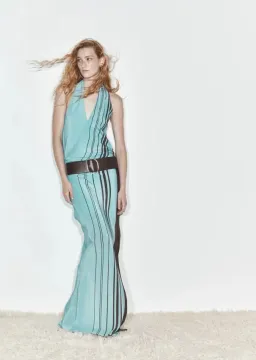 Sir Rioja Halter Scarf Maxi Dress Size 0/6 for rent on The Volte - image 3
