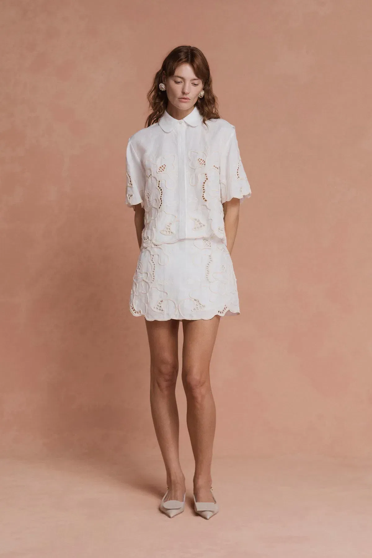 Lovaan Milicent Skirt White Size 8 - Image 1