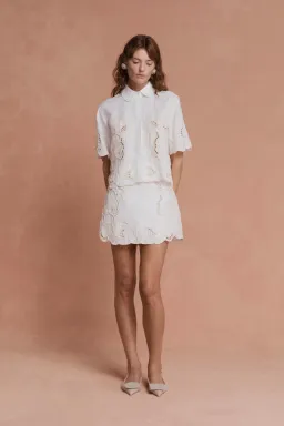 Lovaan Milicent Skirt White Size 8 for rent on The Volte - image 1