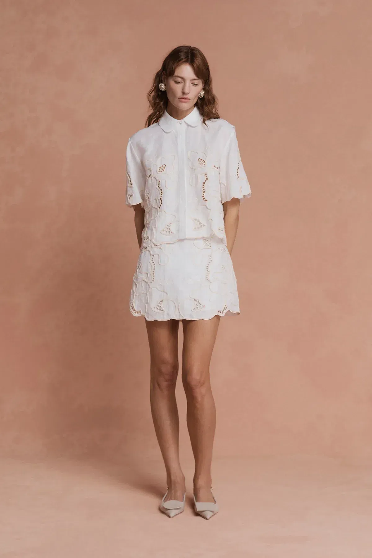 Lovaan Milicent Skirt White Size 10 for rent on The Volte - main image