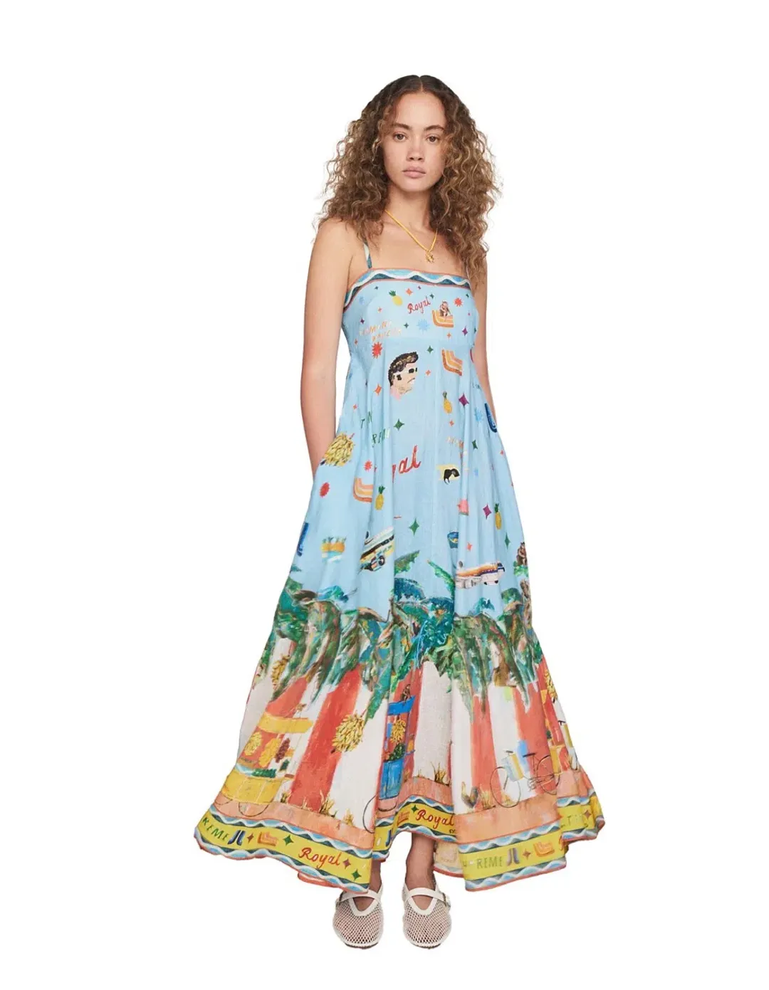 ALEMAIS All Aboard Midi Sundress Size 10 Au for rent on The Volte - main image