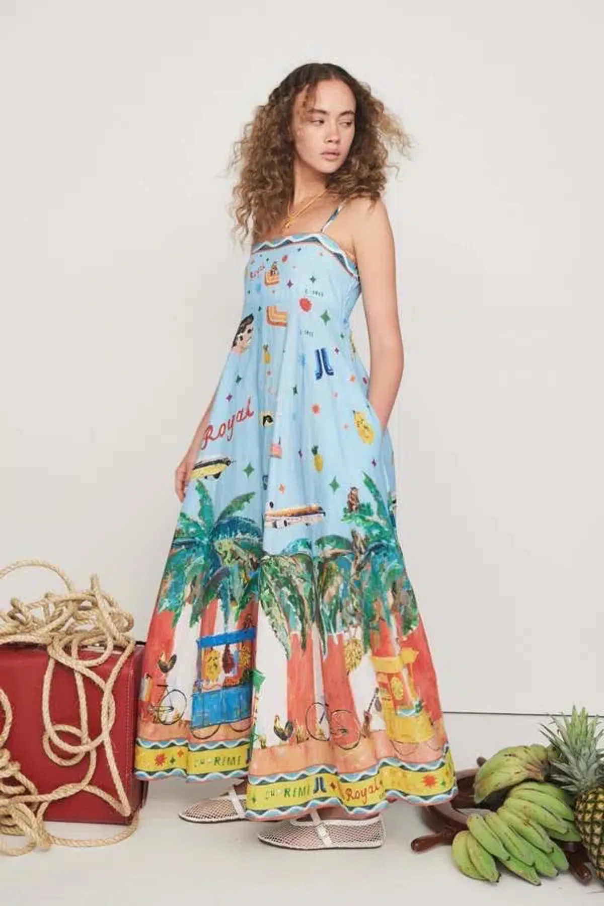 ALEMAIS All Aboard Midi Sundress Size 10 Au - Image 13