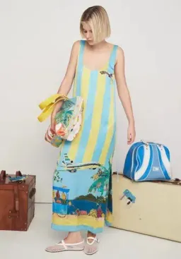 ALEMAIS All Aboard Silk Sleeveless Midi Dress Size 10 Au for rent on The Volte - image 2