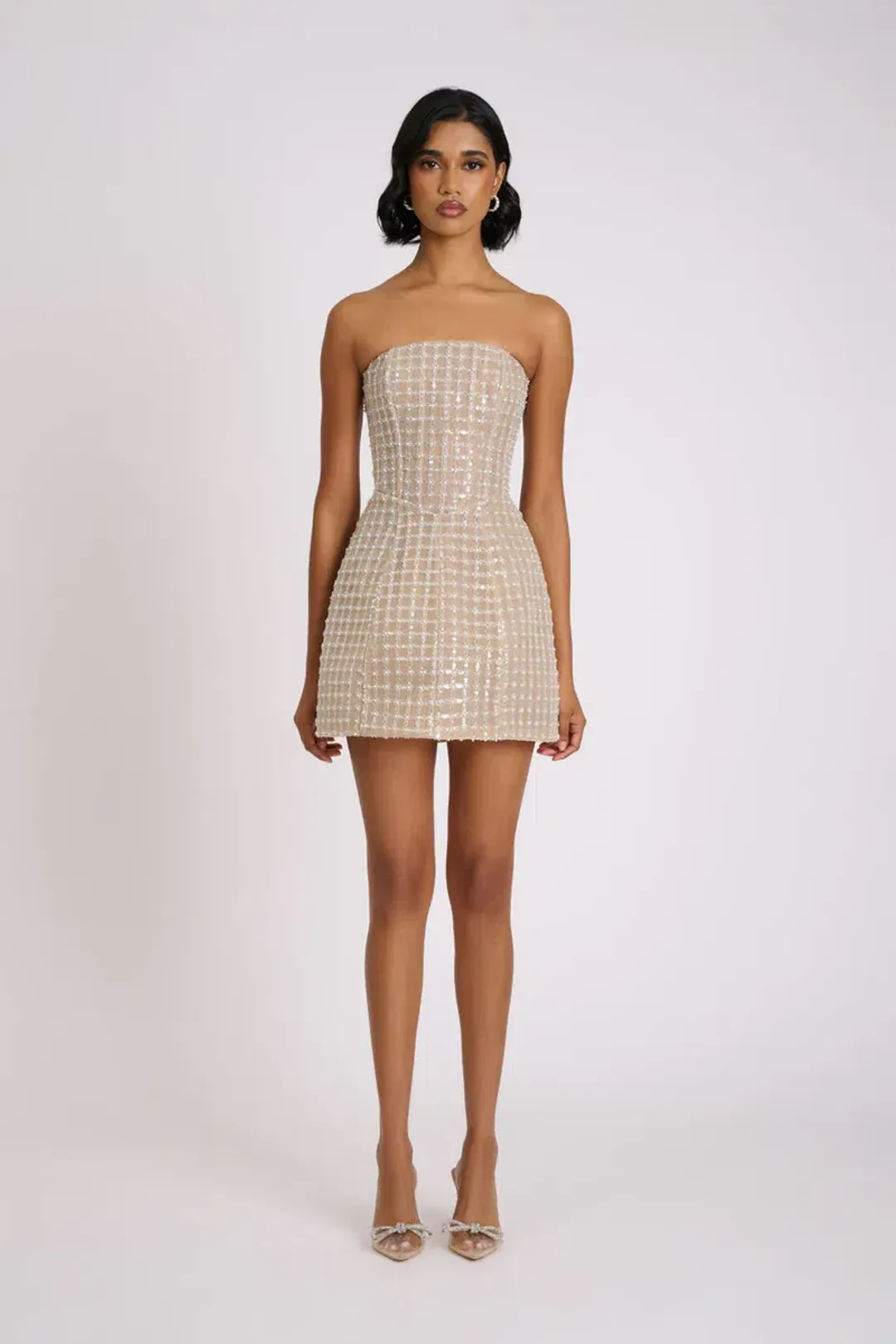 ELIYA THE LABEL Serafina Dress XS Silver Nude for rent on The Volte - main image