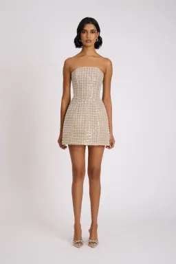 ELIYA THE LABEL Serafina Dress XS Silver Nude for rent on The Volte - image 1
