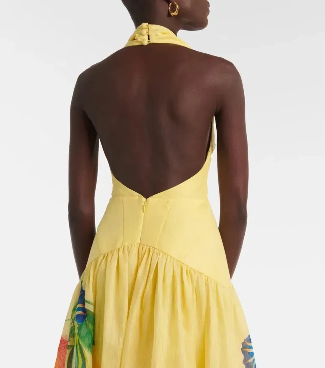 ALEMAIS Dahlia Halter Gown Yellow Size 10 AU for rent on The Volte - main image