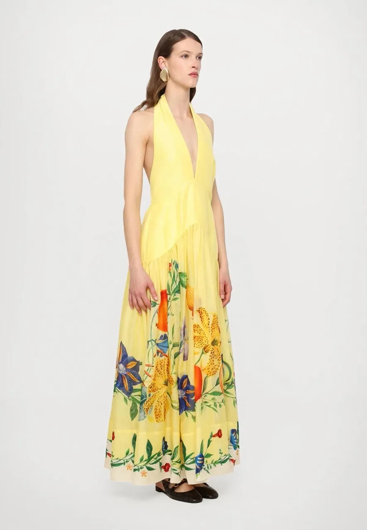ALEMAIS Dahlia Halter Gown Yellow Size 10 AU - Image 13