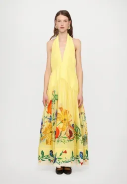ALEMAIS Dahlia Halter Gown Yellow Size 10 AU for rent on The Volte - image 15