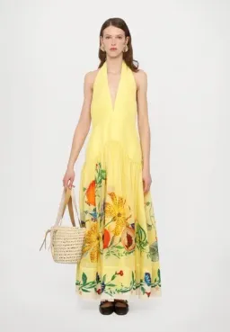 ALEMAIS Dahlia Halter Gown Yellow Size 10 AU for rent on The Volte - image 14