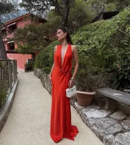 Misha Harlow satin dress for rent on The Volte - image 1