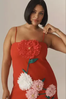 Elliatt Buttercup Embroidered Maxi Dress In Red size XL/ AU14-16 for rent on The Volte - image 3