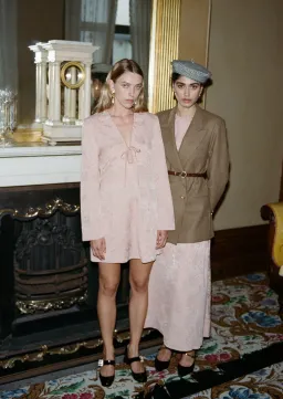 Lovaan Isla Brushed Rose Dress Silk Linen Brushed Rose Size 8 for rent on The Volte - image 4