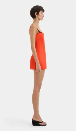 Sir Poppy Contoured Mini Dress Tangerine Size 0 / Aus 8 for rent on The Volte - image 3