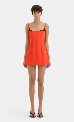 Sir Poppy Contoured Mini Dress Tangerine Size 0 / Aus 8 for rent on The Volte - image 5