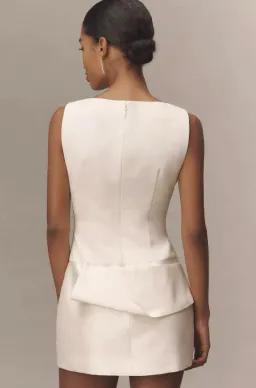 Rachel Gilbert Rikki Sleeveless Mini Dress in White, AU 12 for rent on The Volte - image 2