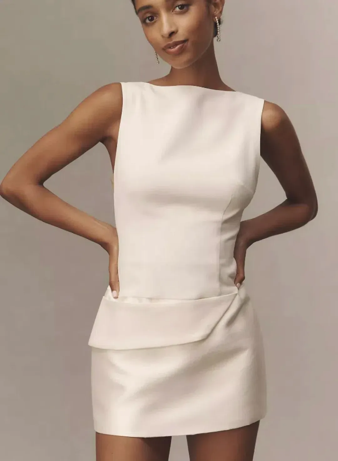 Rachel Gilbert Rikki Sleeveless Mini Dress in White, AU 12 for rent on The Volte - main image