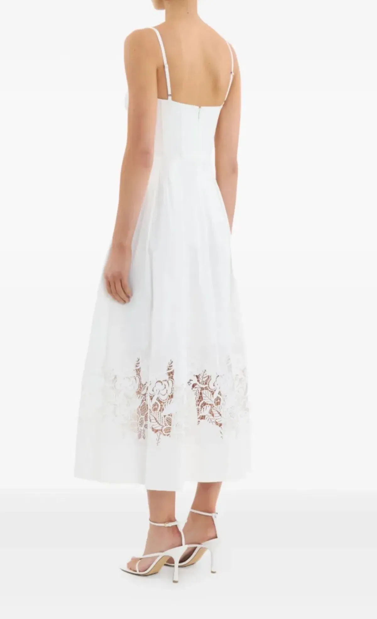 Rebecca Vallance Montreux Midi Dress White Size 12 - Image 2