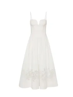 Rebecca Vallance Montreux Midi Dress White Size 12 for rent on The Volte - image 3
