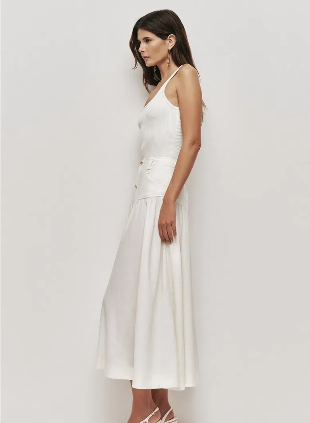 Aje Solene Midi Skirt - Size 10 for rent on The Volte - main image